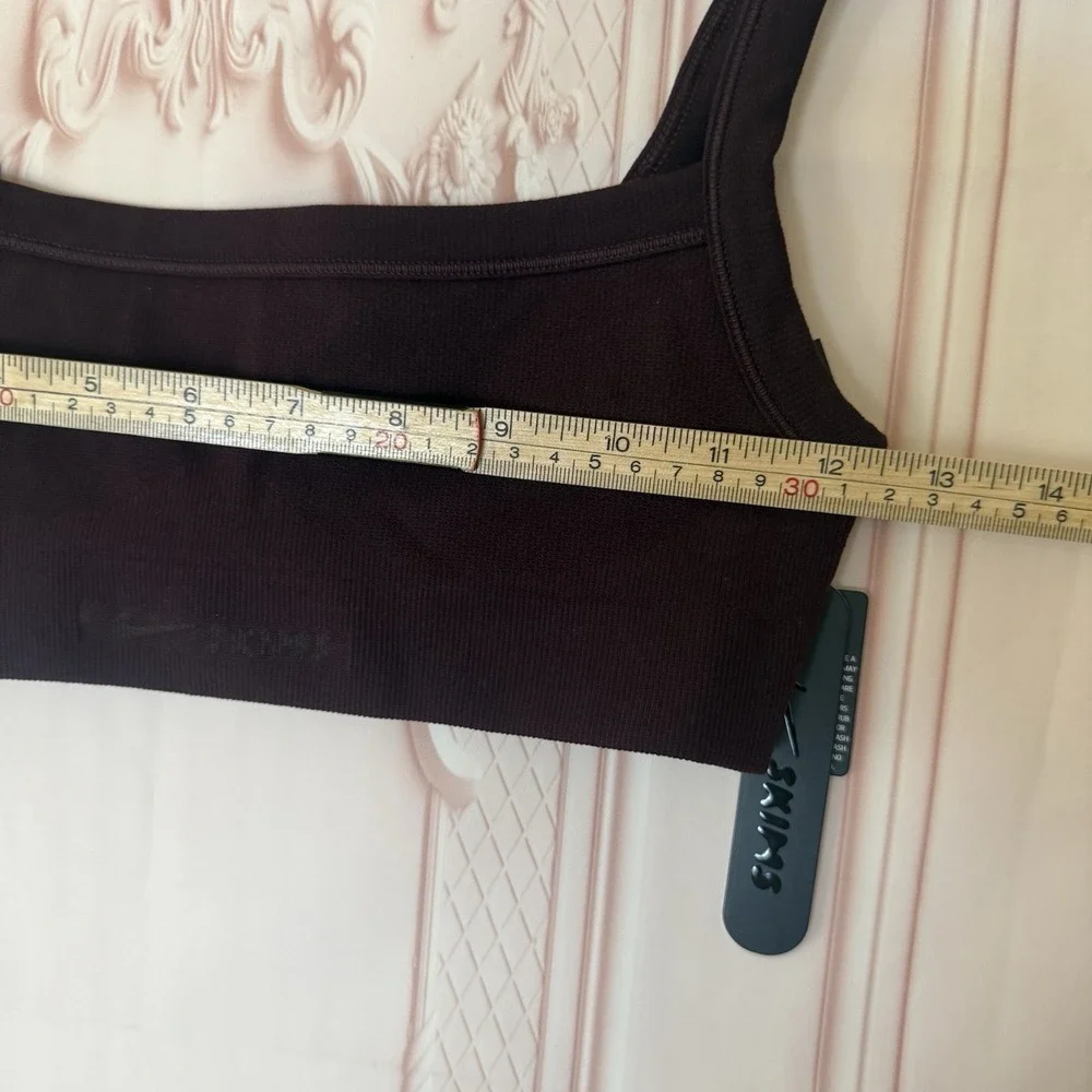 NWT SKIMS NikeSKIMS Vintage Seamless Cami Bra Size S Currant Athleisure